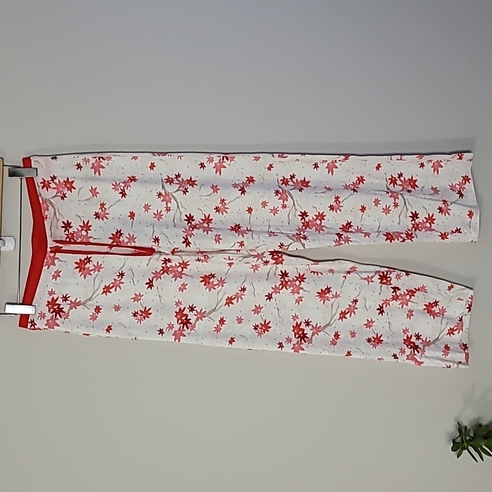 Rituals wide leg sleep pajama pant Sz M Trauser  Asian Leaves NWT